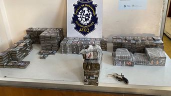 Foto cedida a Subrayado. Cigarros incautados tras la detención del empresario.