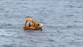 una nina cayo por la borda de un crucero y su padre salto al oceano en su rescate; ambos resultaron ilesos