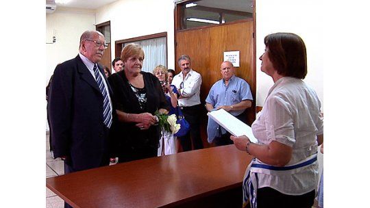 Américo y Amelia se casaron este lunes, a sus 92 y 78 años