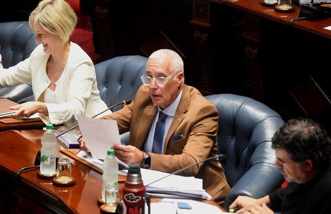 Ministro Carlos Negro en la interpelación. Foto: FocoUy