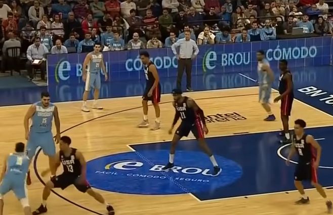 Batista será determinante en la jugada. Convertirá y será un momento bueno de los celestes en el partido