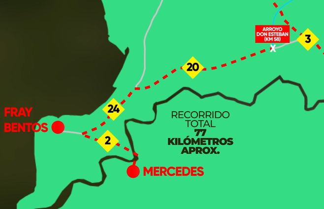 Imagen: Subrayado. Recorrido realizado por el homicida con sus hijos.