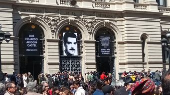 luis eduardo arigon castel fue homenajeado y sus restos despedidos en la universidad de la republica