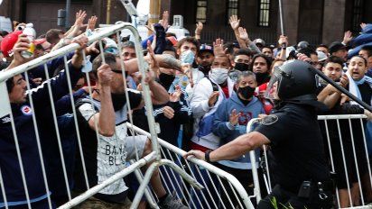 AFP. Velatorio de Diego Maradona en Casa Rosada, Bueno Aires.