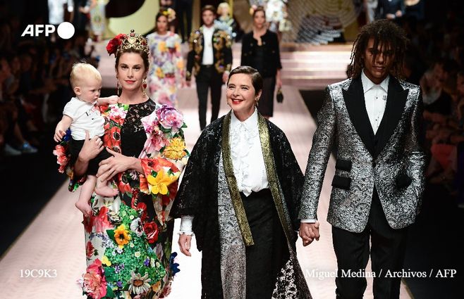 isabella Rossellini, una de las figuras que desfiló 