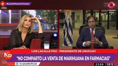 Lacalle Pou con Viviana Canosa en el programa Nada Personal