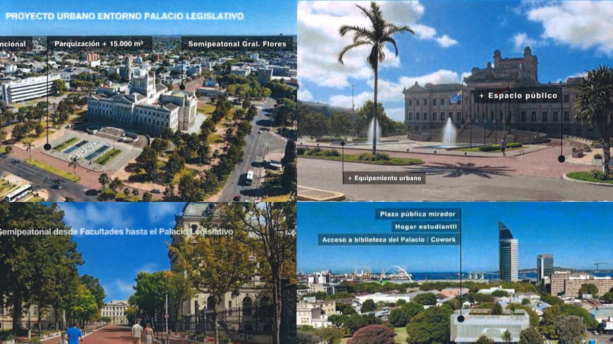 Cosse propuso varias obras en el entorno del Palacio Legislativo: mirá las imágenes