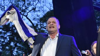 Delgado en acto de cierre. Foto: Foco UY