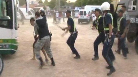 cerro policia hinchas violentos