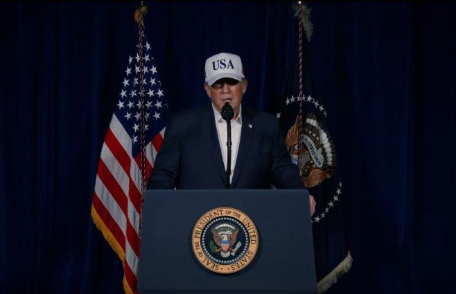 Trump en el video publicado en redes sociales.&nbsp;