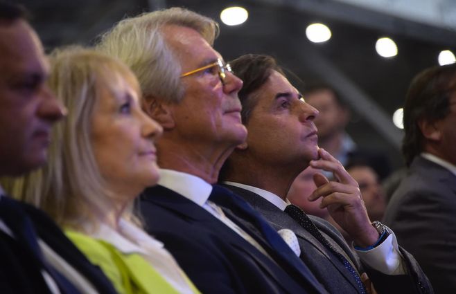 Lacalle Pou en el acto de inauguración, junto a la intendenta de Montevideo Carolina Cosse. Foto: FocoUy.