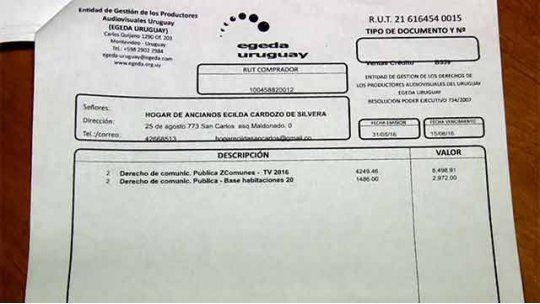 Egeda recibo