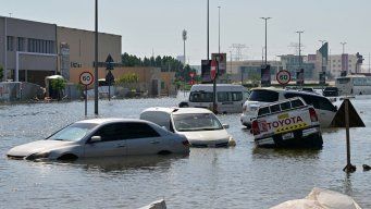 Foto: AFP. Dubái sufre grandes inundaciones esta semana.