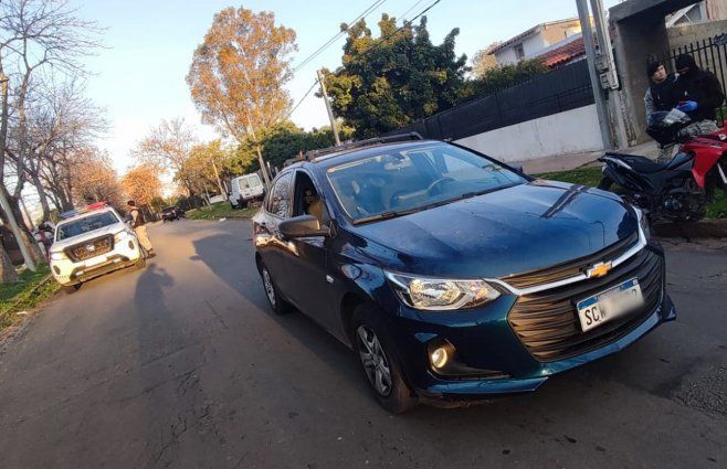 Foto cedida a Subrayado. El rapiñero fue detenido sobre las 17:30 horas de este lunes.