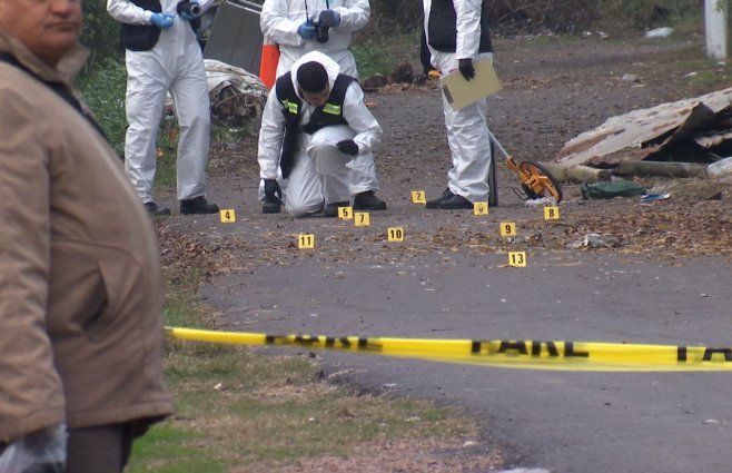 Foto: Subrayado. Escena del homicidio del sábado a la tarde en La Chancha, Punta de Rieles.