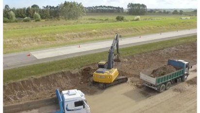 gobierno impulsa primeras obras por sistema crema; la mas avanzada es el tramo de ruta 5 que utilizara upm
