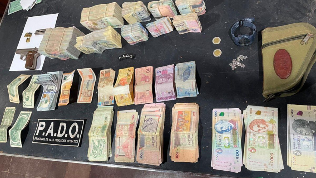 Imputaron al hombre que circulaba con un arma y 2 millones de pesos dispersos en su auto