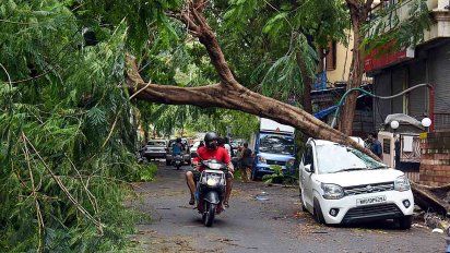 Así quedaron las calles de Bombay, en India, tras el ciclón Tauktae
