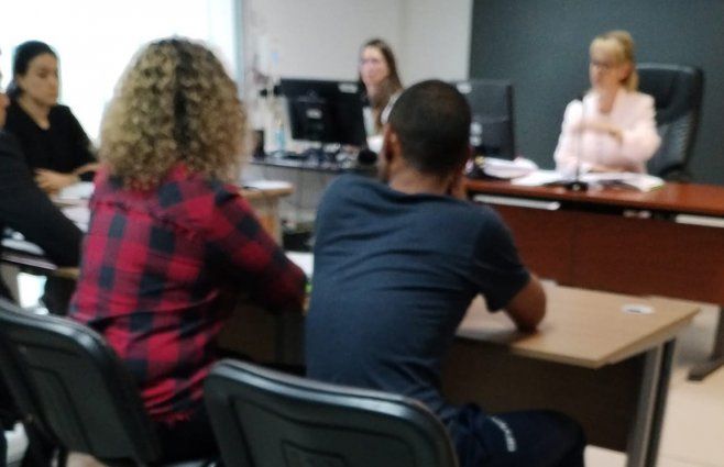 Foto: Subrayado. Audiencia de formalización en Montevideo, celebrada el 10 de noviembre de 2023.
