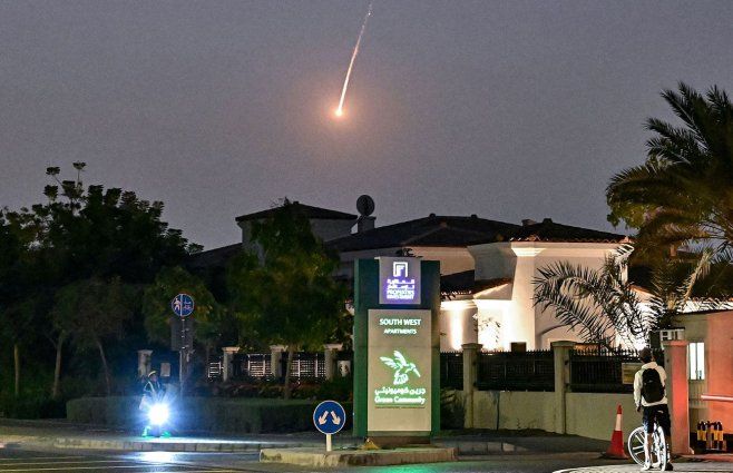 Ataques con misiles de Irán sobre Dubai este sábado 28. AFP