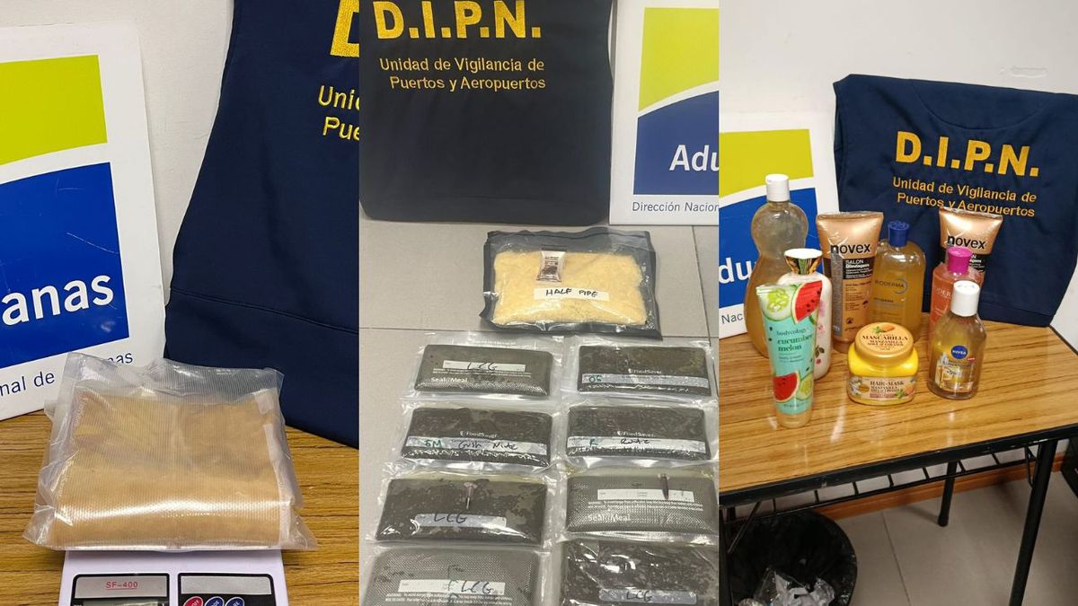 Dos encomiendas provenientes de Estados Unidos y una ciudadana griega: tres incautaciones de drogas en el Aeropuerto