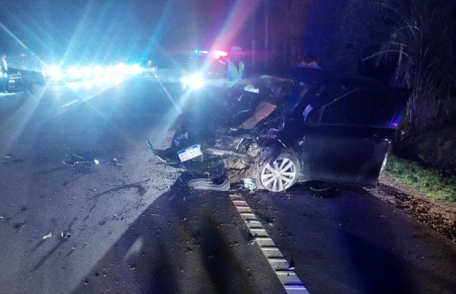 Foto cedida a Subrayado. Accidente en Rocha dejó tres lesionados, fuera de peligro. 