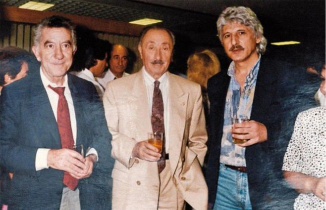 Velarde González con Liber Sergni y Reinaldo Gargano.