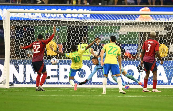 Brasil no pudo con Costa Rica. Foto: AFP