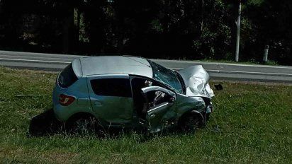 un siniestro de transito en ruta 1 termino con seis personas heridas