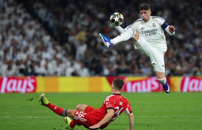 Valverde fue el mejor del Real Madrid con dos asistencias. Foto: AFP