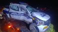 Foto: Policía de Salto. Patrullero chocado; un policía herido.