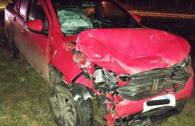 Siniestro de tránsito. Fotos: Policía Caminera.