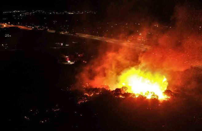 Solanas,vista aérea del incendio&nbsp;