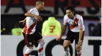 el pato sanchez marco un doblete para river por copa sudamericana