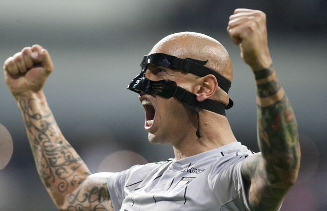 Nahuelpan convierte para Quer&eacute;rato en un partido disputado ante Monterrey en febrero de 2020