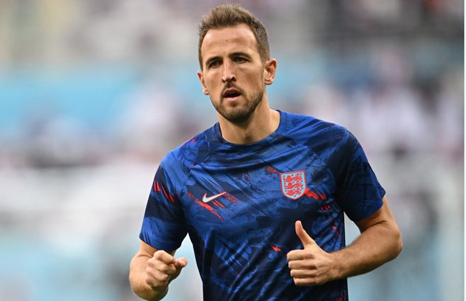 Harry Kane, capitán de Inglaterra, en el debut del Mundial de Qatar 2022. Foto: AFP.