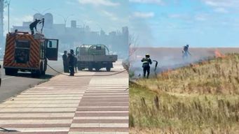 se origino un incendio en la rambla de malvin: vecinos reclamaron por personas que duermen alli