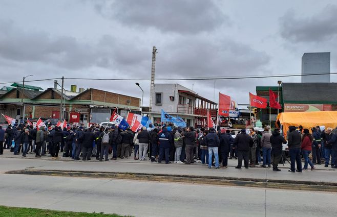 Sindicato de Acodike inició una huelga. Foto: Valeria De Los Santos, periodista de Subrayado.
