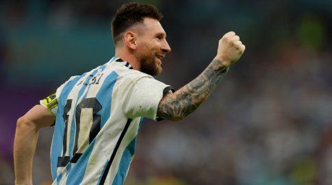 Lionel Messi en el partido ante Croacia. Ahora Argentina enfrentará a Francia en la final del Mundial