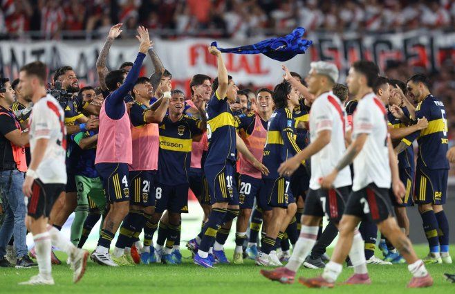 Foto: AFP. Boca ganó 1-0 ante River Plate.