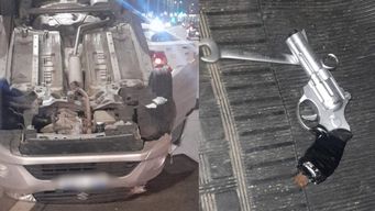 Fotos cedidas a Subrayado. La persecución finalizó en avenida Italia, a la altura de Punta Gorda, el viernes a la noche.