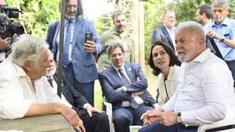 Visita de Lula a Mujica en 2023. Foto: Foco UY