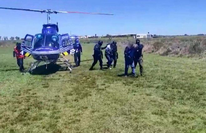 El brasileño fue trasladado en helicóptero hacia Brasil; lo esperaba la Policía.