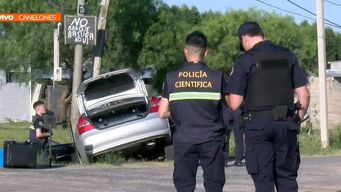 homicidio en la paz: iba en auto, lo perseguian en una moto, perdio el dominio e intento huir a pie pero le dispararon