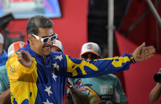 Maduro celebra la victoria. AFP