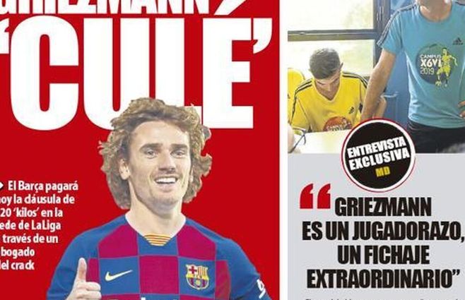 Mundo Deportivo -órgano oficioso del Barcelona- tituló así su edición de este viernes 12 de julio
