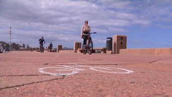 a tres meses de las bicisendas transitorias de la rambla sur, ciclistas y peatones dan su devolucion