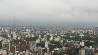 Imagen aérea desde la torre de canal 10, sobre la hora 10:00 de este domingo.