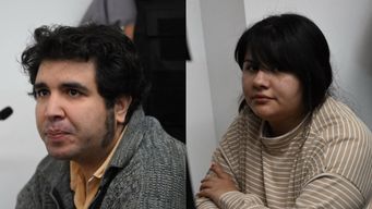 Fernando Sabag Montiel y Brenda Uliarte. Fotos: AFP