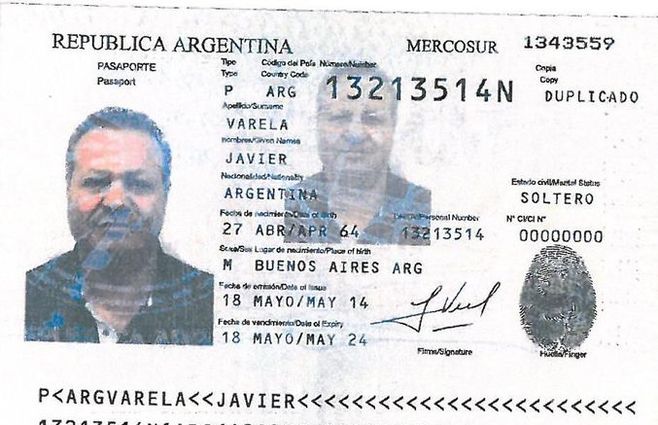 Nicola Asisi transitaba con una cédula falsa argentina bajo la identidad de Javier Varela.&nbsp;